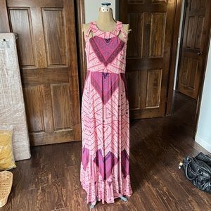 Free People - You Made My Day Pink and Purple Maxi Dress - Medium